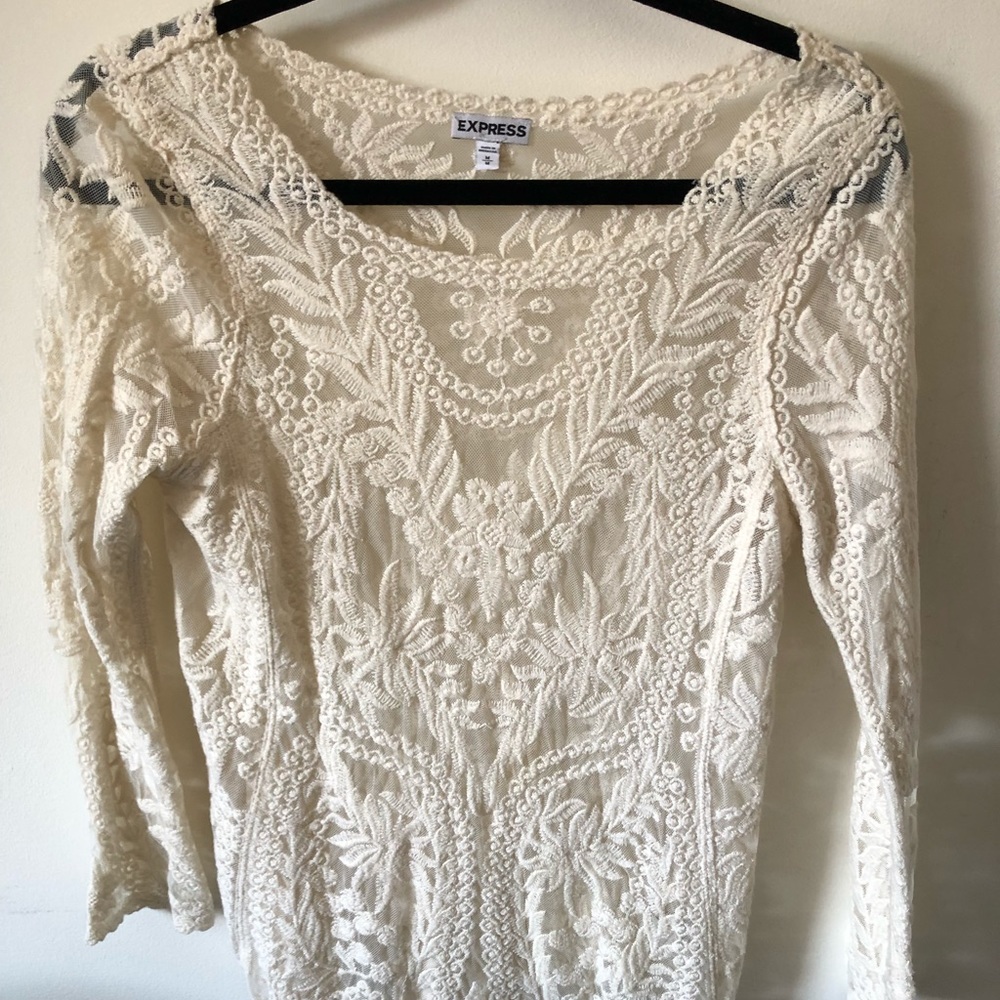 Ivory lace top